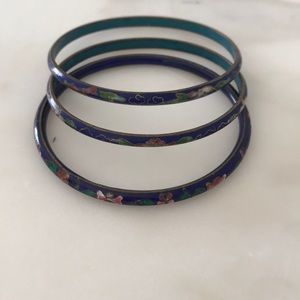 Cloisonné bangle bracelets